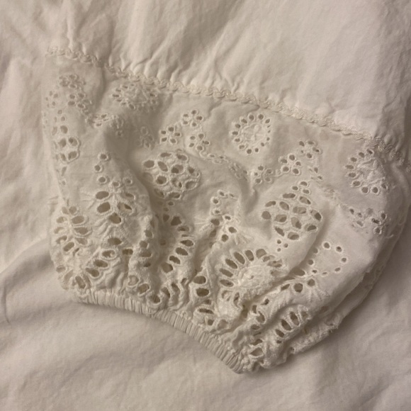 Guillaume Women’s Eyelet Blouse White Balloon Sleeves 3X - Picture 4 of 9